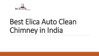 10 Best Elica Auto Clean Chimney in India