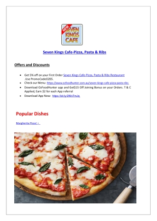 5% Off - Seven Kings Cafe and Pizza, Seven Hills, NSW