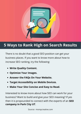 5 Ways to Rank High on Search Results