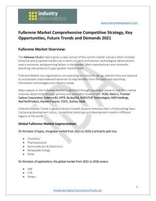 Fullerene Market Global Industry Analysis, Current Scope and Forecast 2026