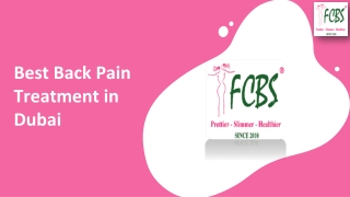 Best Back Pain Treatment in Dubai - FCBS