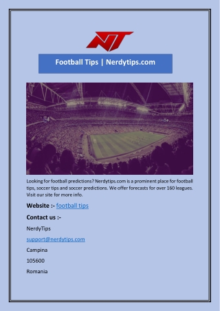 Football Tips | Nerdytips.com