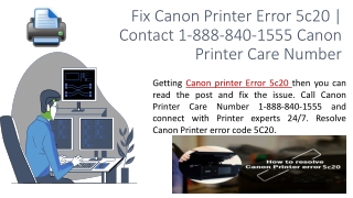 Fix Canon Printer Error 5c20 - Contact 1-888-840-1555 Canon Printer Care Number