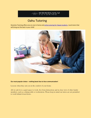 Oahu Tutoring