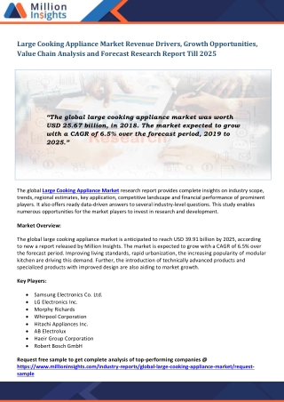Large Cooking Appliance Market