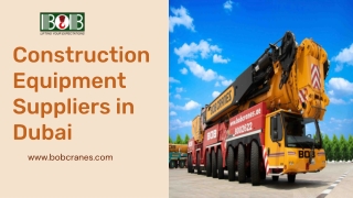 construction equipment suppliers in dubai