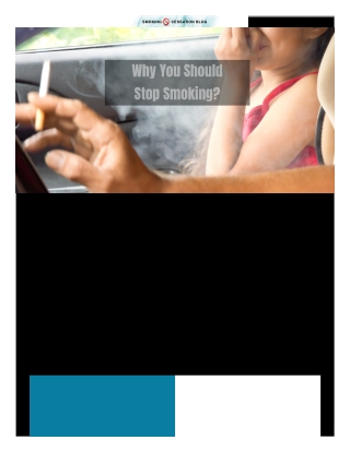 Reasons why you should quit smoking