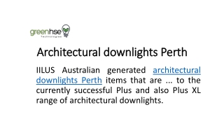 Architectural downlights Perth