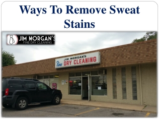 Ways To Remove Sweat Stains