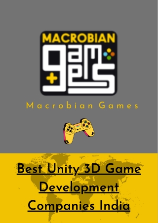 Best Unity 3D Game Development Companies India  Macrobian Games