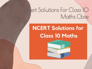 Ncert Solutions For Class 10 Maths Cbse