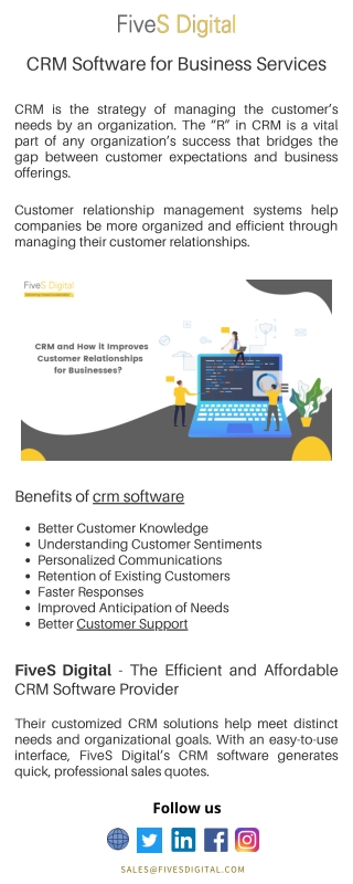 CRM software for business services