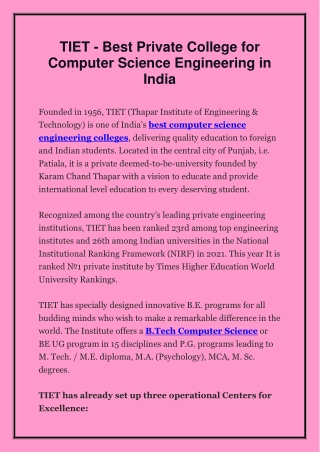 TIET - Best Private College for Computer Science Engineering in India-converted