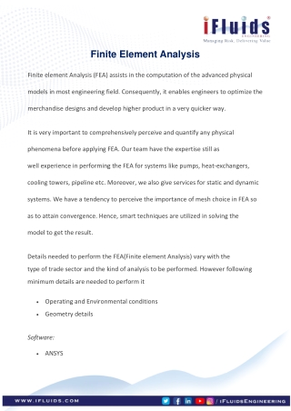 Finite Element Analysis