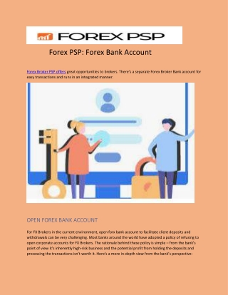 Forex PSP Forex Bank Account