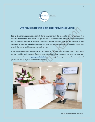 Attributes of the Best Epping Dental Clinic