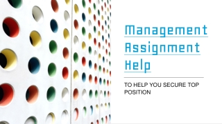 Management Assignment Help Services In UK