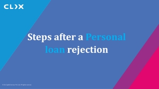 Steps after a personal loan rejection