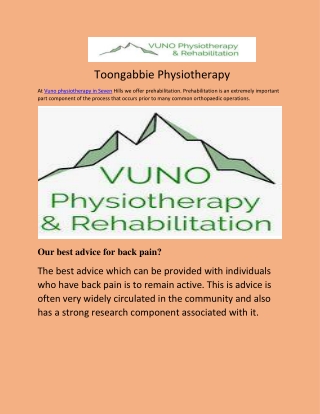 Toongabbie Physiotherapy