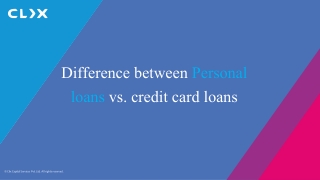 Difference between Personal loans vs credit card loans