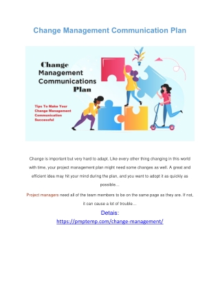 Change Management Communication Plan