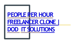 Best Readymade People Per Hour Clone Script - DOD IT Solutions