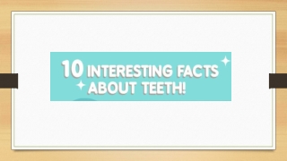 10 Interesting Facts About Teeth