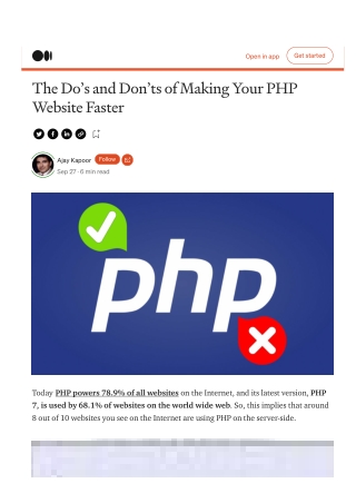 The Do’s and Don’ts of Making Your PHP Website Faster