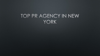 Top PR Agency in New York
