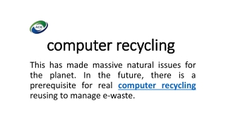 computer recylcing