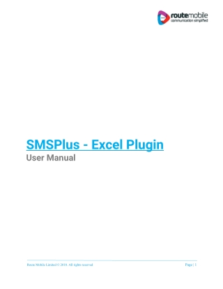 SMSPlus - Excel Plugin