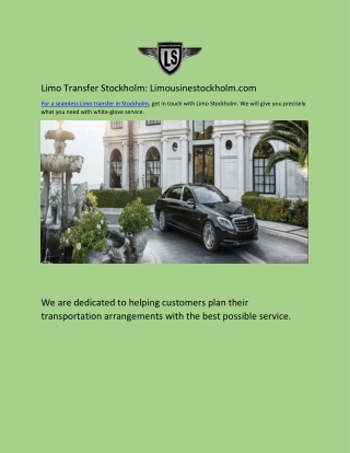 Limo Transfer Stockholm: Limousinestockholm.com