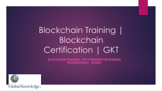 Blockchain Training | Blockchain Certification | GKT