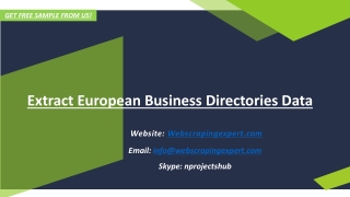 Extract European Business Directories Data