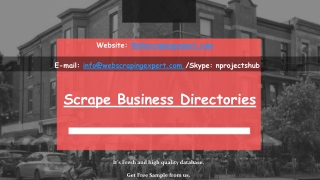 Scrape Business Directories