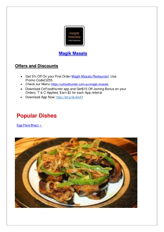 25% Off- Magik Masala Indian Restaurant Parafield Gardens, SA