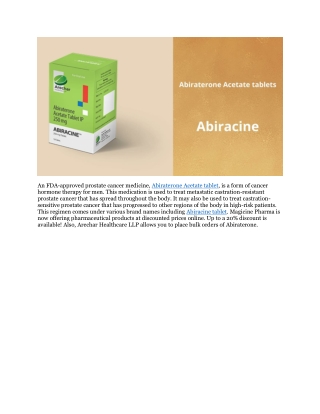 Abiraterone Acetate tablet