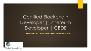 Certified Blockchain Developer | Ethereum Developer | CBDE