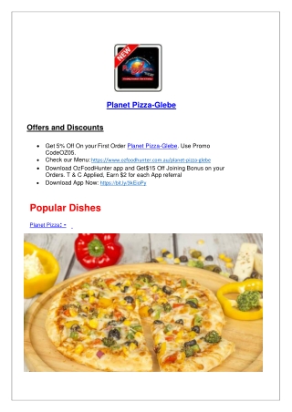 15% Off - Planet Pizza Glebe delivery and takeaway, NSW