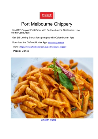 5% off - Port Melbourne Chippery Menu - Fish & Chips Takeaway, VIC
