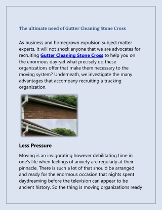 Get Gutter Cleaning in Stone Cross