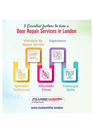 Here are 5 Essential factors to hire a Door Repair Service in London