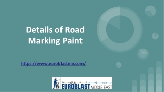Details of Road Marking Paint