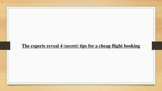 The experts reveal 4 (secret) tips for a cheap flight booking