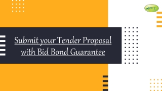 Bid Bond – Tender Bond Guarantee – How to Apply BG