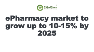 ePharmacy market to grow up to 10-15% by 2025