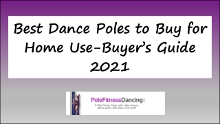 Best Dance Poles to Buy for Home Use-Buyer’s Guide 2021