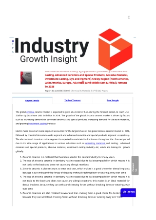Zirconia Ceramic Market Report | Global Forecast To 2028