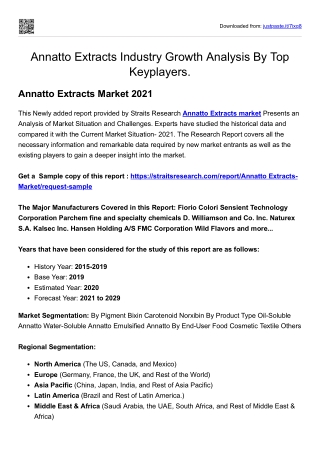 Annatto Extracts Market