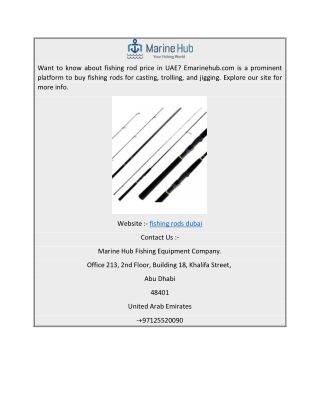 Fishing Rods Dubai  Emarinehub.com